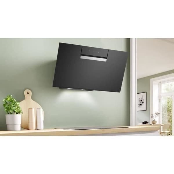 Väggdekor huva - lutande glas - BOSCH SER4 - DWK87FN60 Svart - Home Connect - L: 790 mm x D: 433 mm