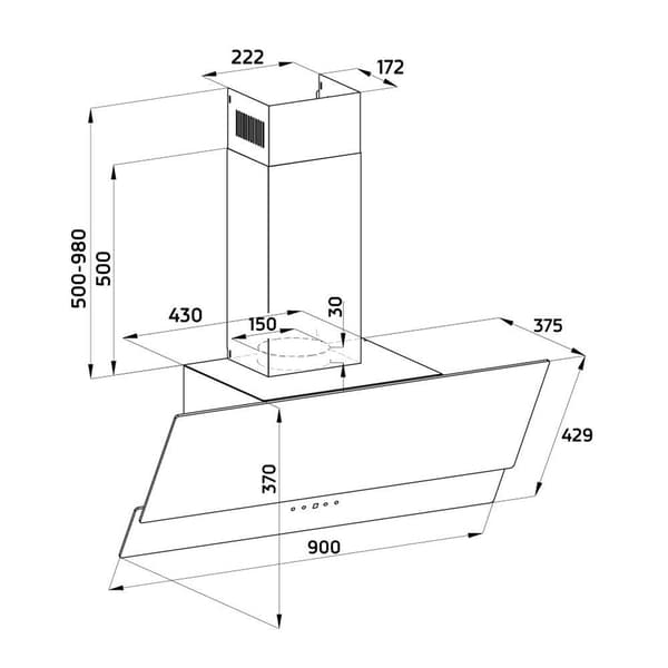 Orbegozo Dekorativ Hætte Ds 76190 N 90 Cm