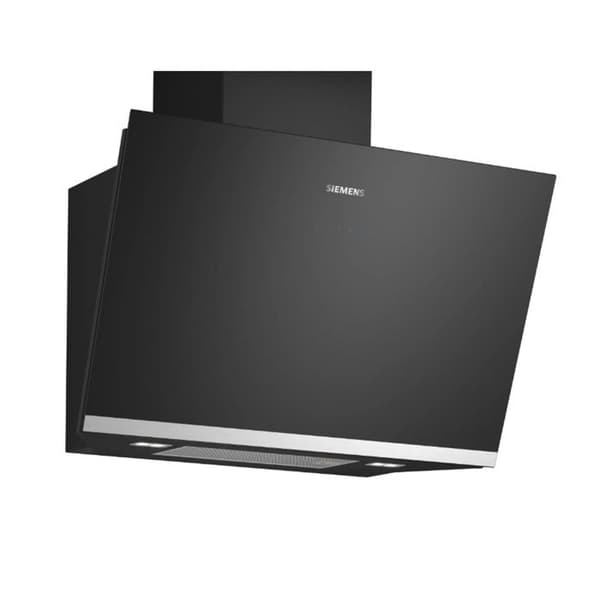 Siemens Dekorativ lutande huva 80cm 432m3/h svart - LC81KAN60 Svart, Rostfritt stål