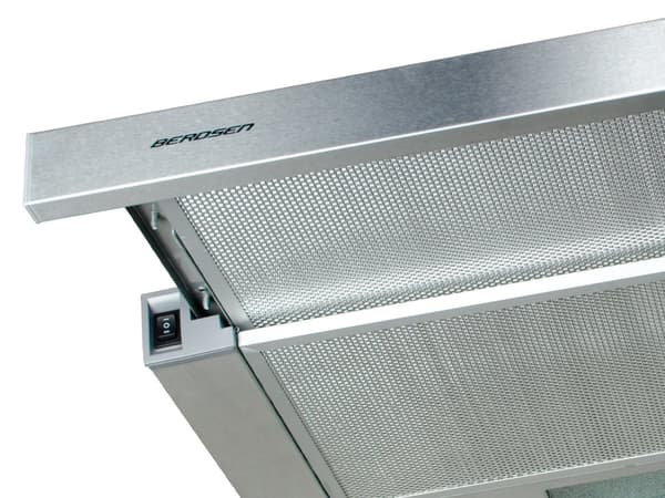 Berdsen BE-60-LW teleskopisk köksfläkt 60 cm INOX