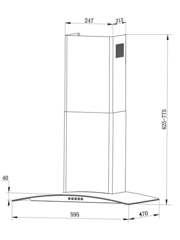 Skorstensfläkt 60 cm Berdsen BT-202