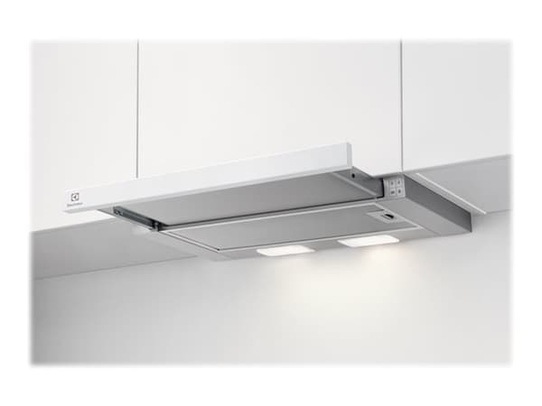 Electrolux Serie 300 LFP326W - Kåpa - teleskopisk - Fördjupning - bredd: 50.2 cm - djup: 26.5 cm - utsug och återcirkulering (-) - grå med vit frontp