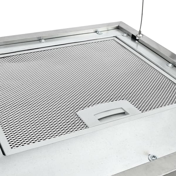 The Living Store Hängande köksfläkt touchsensor LCD 37 cm rostfritt stål -  Köksfläktar