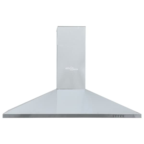 The Living Store Köksfläkt 90 cm rostfritt stål -  Köksfläktar