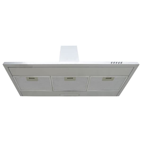 The Living Store Köksfläkt 90 cm rostfritt stål -  Köksfläktar
