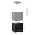 Miniatyrbild 9 av 10: Köksfläktar - Living Hängande köksfläkt touchsensor LCD 37 cm pulverlackerat stål