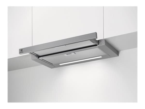 Electrolux LFP416X - Kåpa - teleskopisk - bredd: 59.8 cm - djup: 30 cm - utsug och återcirkulering (-) - grå Grå