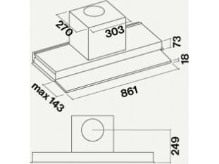 Falmec Move, 800 m³/t, B, B, C, 62 dB, 49 dB
