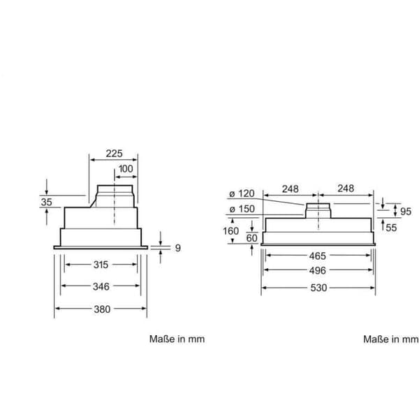 SIEMENS LB55565 Metallisk filterenhet 53 cm - 618 m3/h - Metall