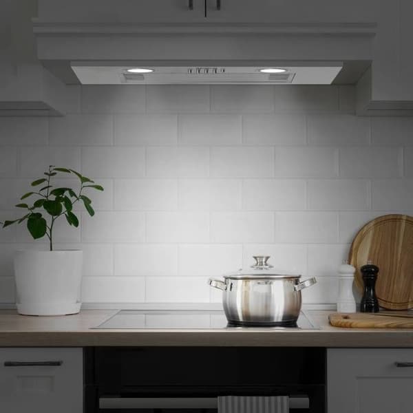 CIARRA Integrated Hua 52cm Filtreringsgrupp 300 m³/h 3 hastigheter - Evakuering eller återvinning LED - Rostfritt stål