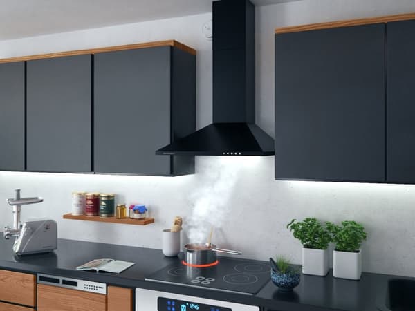 Skorsten emhætte 60 cm Berdsen BT-214 sort