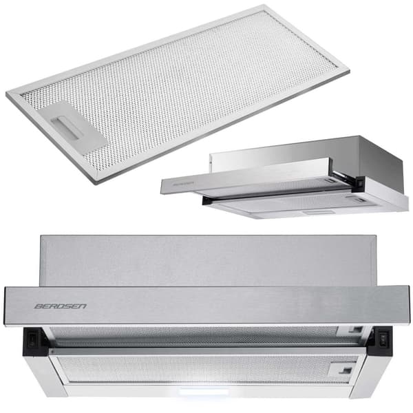 Teleskopisk köksfläkt 50cm Inox BT-233