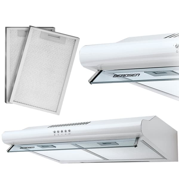 Underskabs emhætte - 50 cm absorber Berdsen BE-10-A hvid