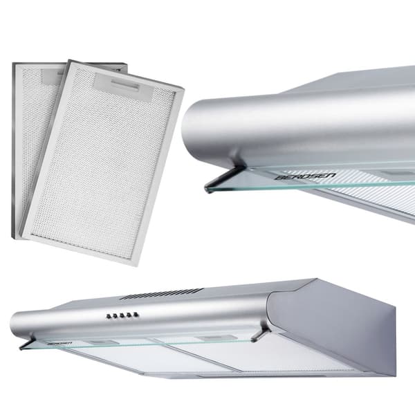 Underskab emhætte - 50 cm absorber Berdsen BE-10-A INOX