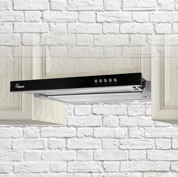 Akpo WK-7 Light Glass 50 Underskab emhætte Inox, Sort