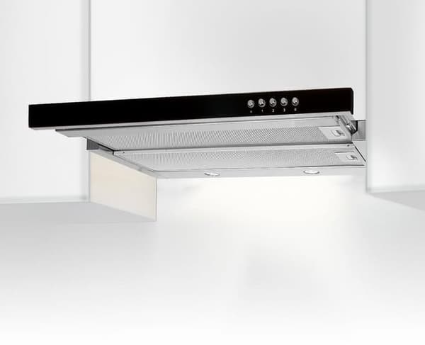 Akpo WK-7 Light Glass 50 Underskab emhætte Inox, Sort