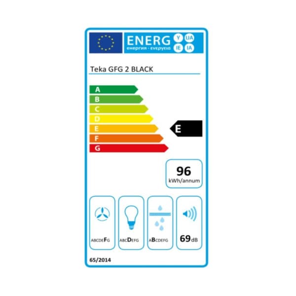 Konventionell fläkt Teka GFG-2 BLACK 55 cm 329 m3/h 63 dB 180W