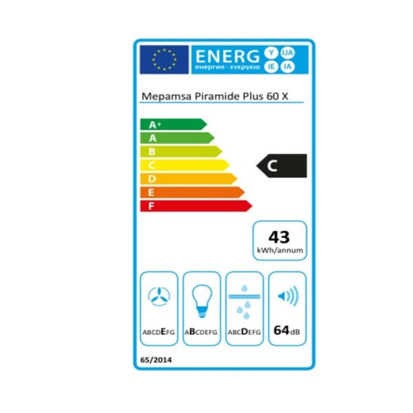 Konventionell fläkt Mepamsa 320.0569.117 60 cm 290 m³/h 65W C Stål