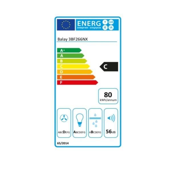 Konventionell fläkt Balay 3BF266NX 53 cm 590 m3/h 200W C Stål
