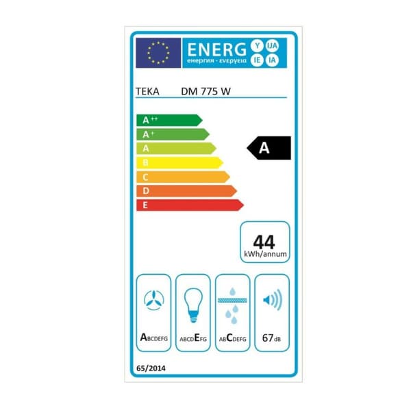 Konventionell fläkt Teka 40476231 70 cm 603 m3/h 67 dB 278W Vit
