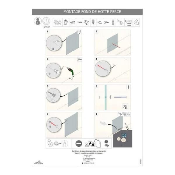 Klocka Saint-Gobain Transparent Vägg Glas