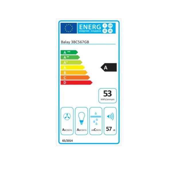 Konventions-emhætte Balay 3BC567GB 60 cm 660 m3/h