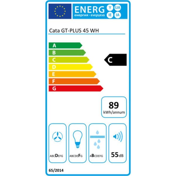 Konventions-emhætte Cata GTPLUS45WH Hvid