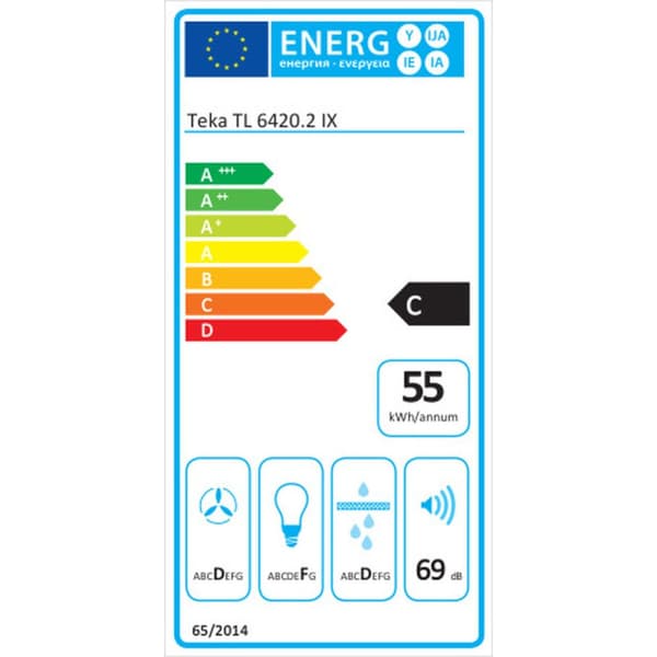 Konventions-emhætte Teka TL6420 60 cm 120 W