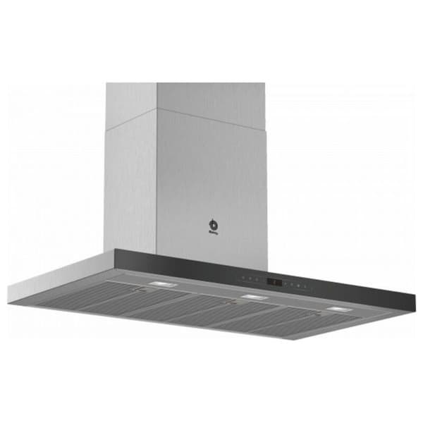Konventions-emhætte Balay 3BC998HNC 90 cm 843 m³/h 165W Stål A+ Sort, Rustfrit stål