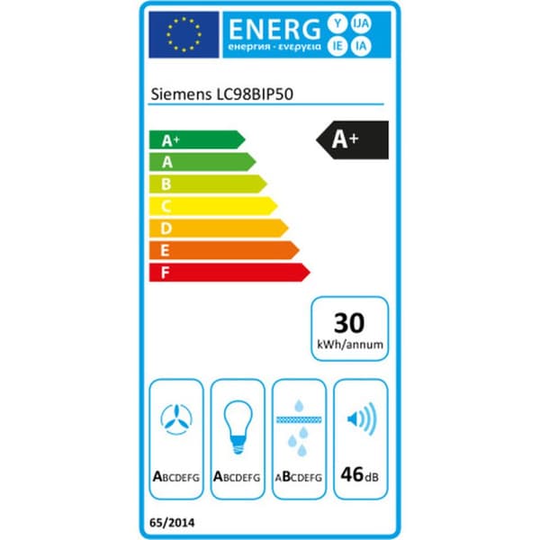 Liesituuletin Siemens AG 233319 90 cm 790 m³/h 160W A+ Teräs