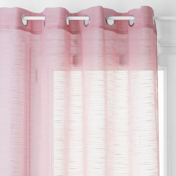 "Sam" sandblästrad vävd nätgardin 140 x 240 cm Atmosphera - Rosa
