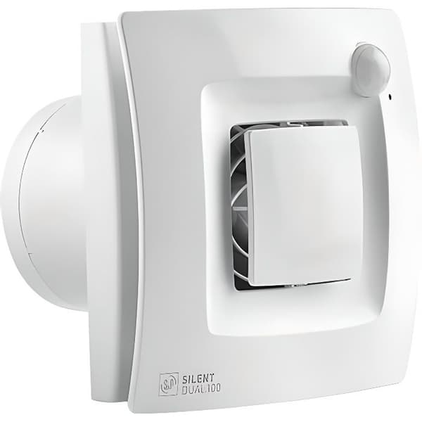 Unelvent Silent Dual Aerator - 25 m³-h permanent flöde - Närvaro- och fuktdetektering - 4 W permanent - Unelvent