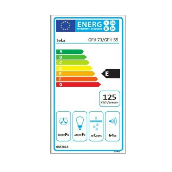 Konventionell fläkt Teka GFH 55 55 cm 329 m3/h 69 dB 215W Silvrig Stål