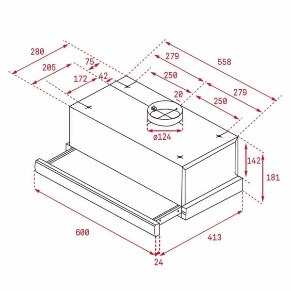 Konventions-emhætte Teka TL6420.2WH Hvid