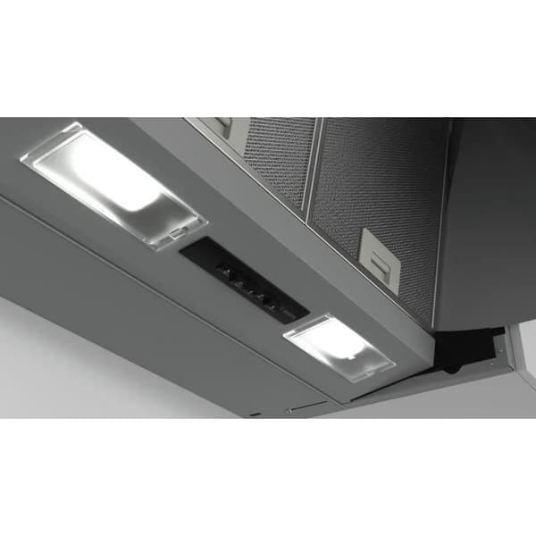BOSCH DEM66AC00 infällbar huva - L 60 cm - Silver - Evakuering / Återvinning - 625 m³ / h - 70 dB - 3 sughastigheter