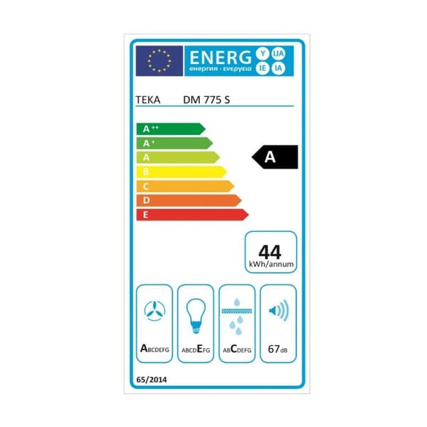 Konventionell fläkt Teka 40476221 70 cm 603 m3/h 67 dB 278W Stål