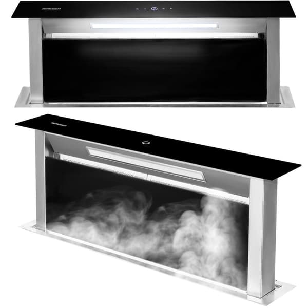 Bordplade emhætte 90cm sort BT-290
