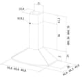Miniatyrbilde 3 av 3: Damphette Mepamsa Tender H 90N 90 cm 705 m3/h 44 dB 800W Svart D