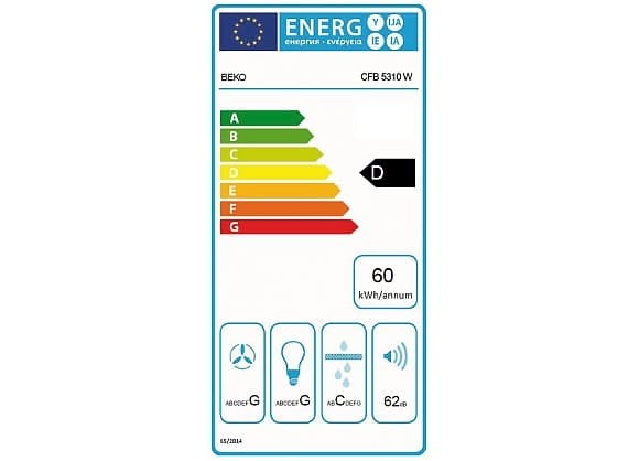 Huvor Classic, CFB5310W, Beko