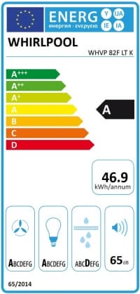 Moderne emhætte WHVP 82F LT K, Whirlpool