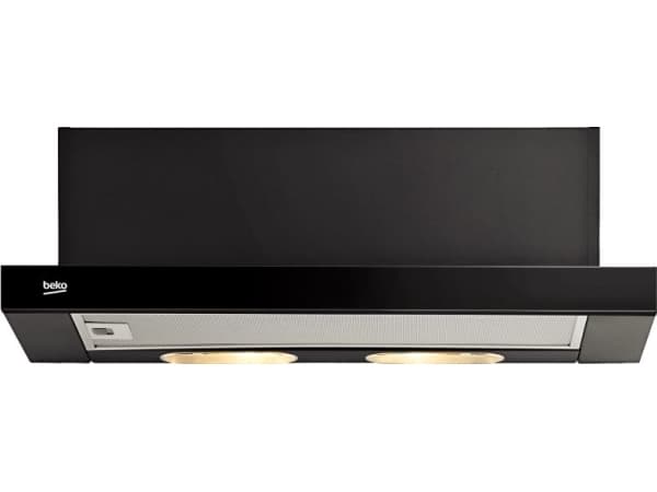 Beko CTB 6250 B - Kåpa - teleskopisk - bredd: 59.8 cm - djup: 28 cm - utsug och cirkulation - svart