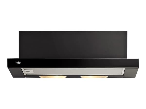 Beko CTB 6250 B - Kåpa - teleskopisk - bredd: 59.8 cm - djup: 28 cm - utsug och cirkulation - svart Svart