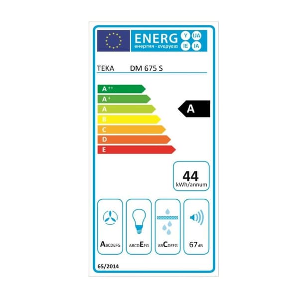 Konventionell fläkt Teka DM675S 60 cm 603 m3/h 67 dB 278W Grå Silvrig Stål