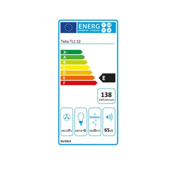 Konventionell fläkt Teka 404744400 175W 332 m³/h 50cm Stål