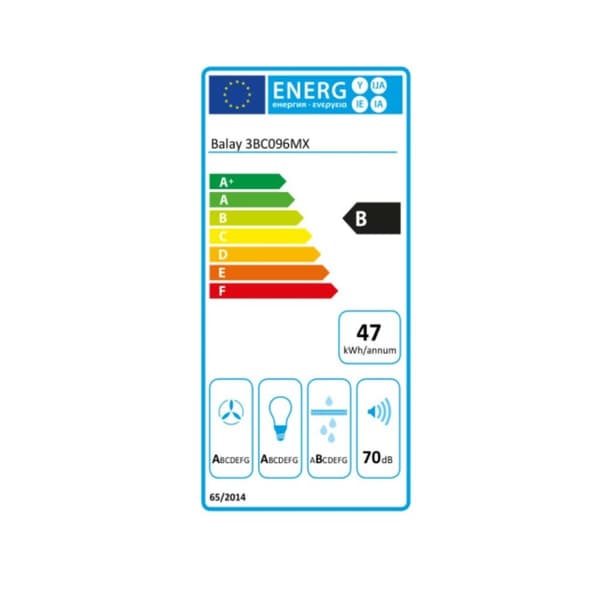 Liesituuletin Balay 3BC096MX 90 cm 590 m3/h 70 dB 220W Teräs