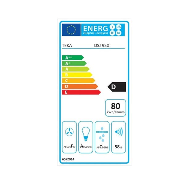 Konventions-emhætte Teka 8421152157305 90 cm 401 m3/h 105W D Sort Stål Acero inoxidable