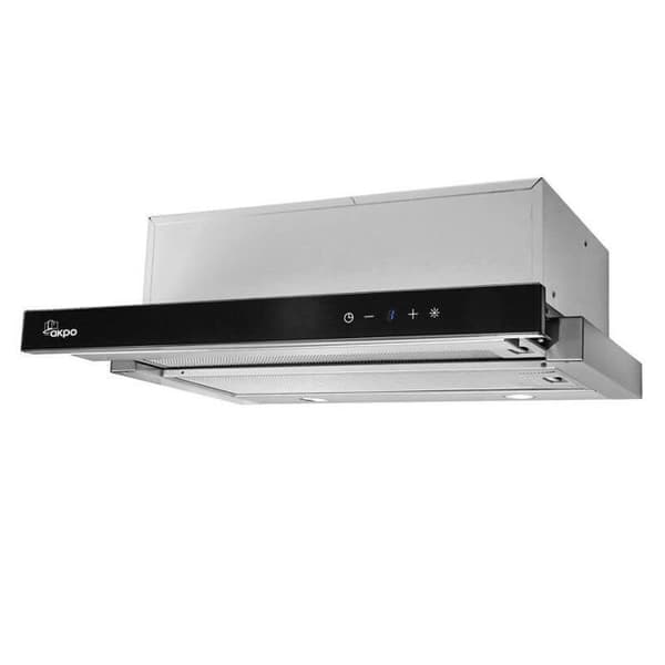 Hotte Akpo - WK-7 LIGHT GLASS TOUCH 60 INOX SVART - WK-7 Light Glass Touch 60 Inbyggd köksfläkt Inox, svart