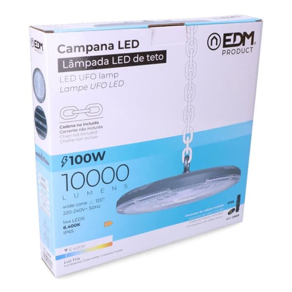 Dekorativ köksfläkt - Edm - 100W - 10000lm - 6500K - IP65