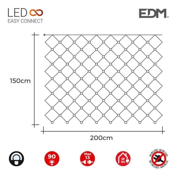 Gardin röd istappar lättansluten 2x1,5mts 90 kallvit led 30v (inomhus utomhusanvändning) edm totalt 1,62w