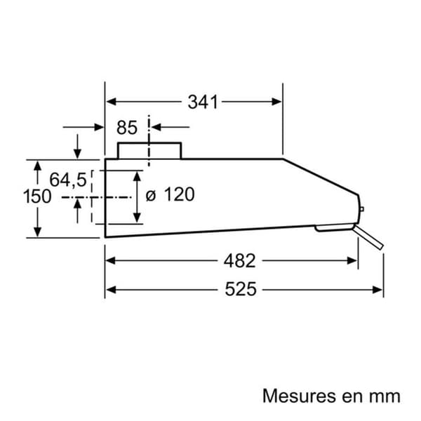 Siemens Klassisk fläkt 60 cm 350m³/h rostfri - lu63lcc50